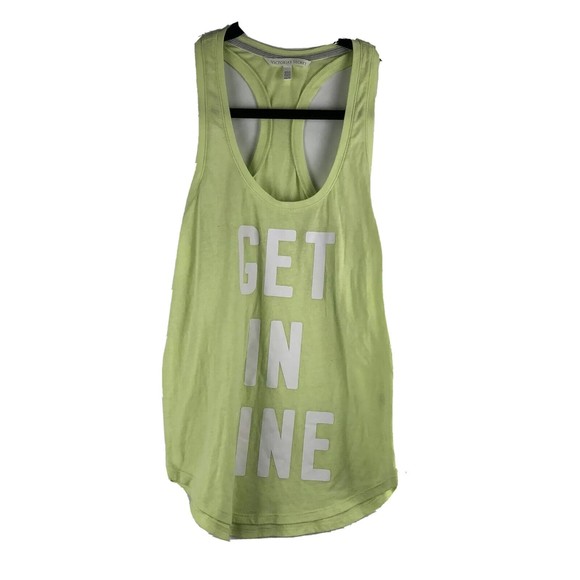 Victoria's Secret Tops - Victorias Secret Womens Racer Back Tank Top Size XS “Get In Line”